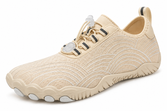 Cotta Flow Apricot barefoot schoen – schuin vooraanzicht
