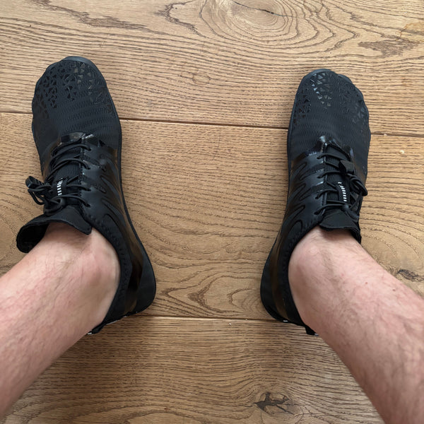 Review van een tevreden klant met de Cotta Trail Barefoot schoenen aan