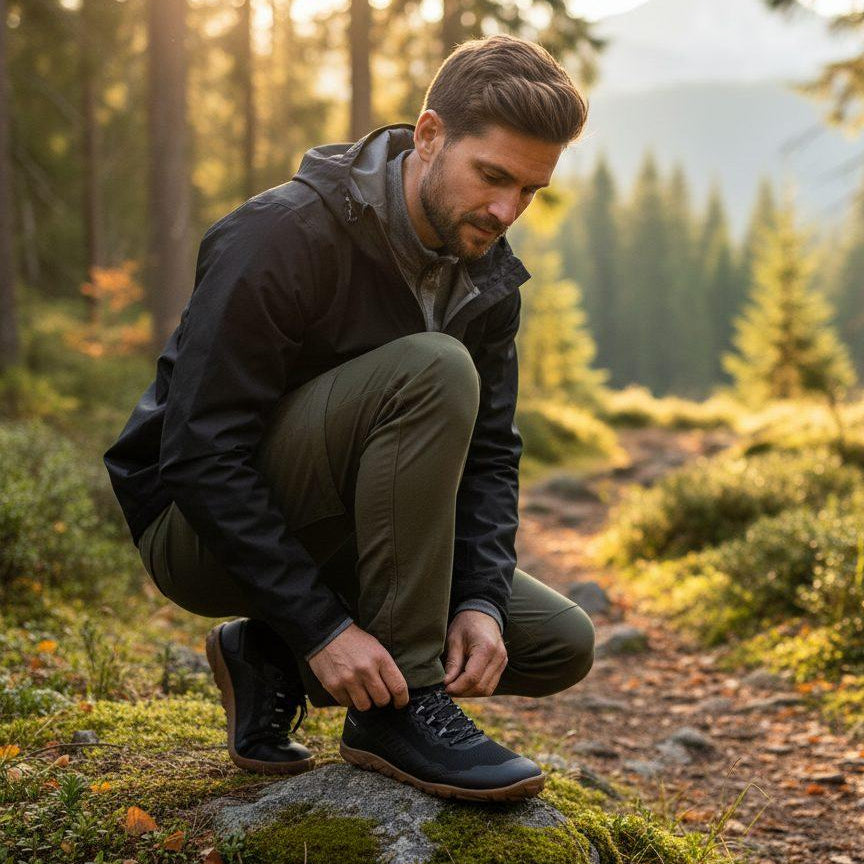 Illustratie over barefoot schoenen en onderzoek naar voetgezondheid