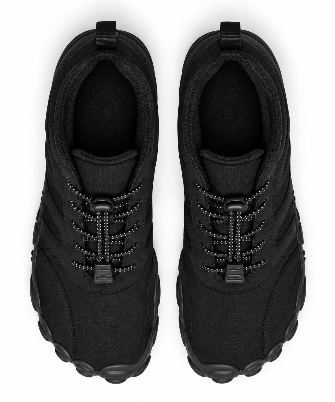 Cotta North Black barefoot schoenen bovenaanzicht met brede teenbox en gevoerde binnenzijde